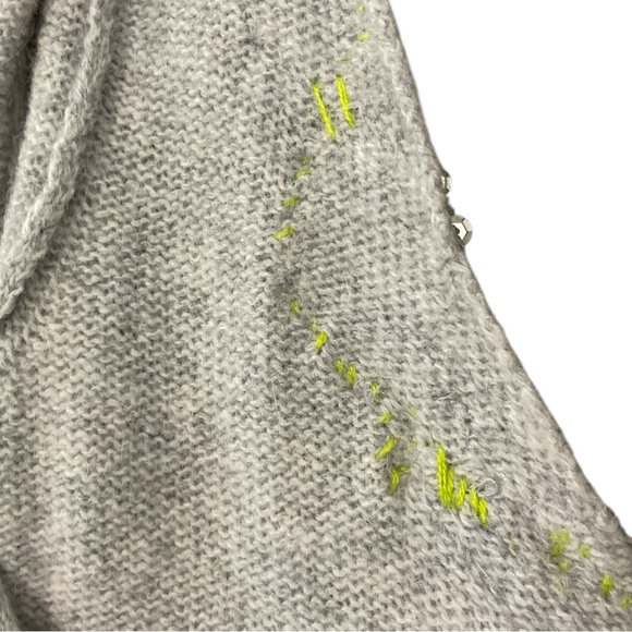 FREE PEOPLE Wool Angora Open Back Sequins Babydoll Sweater, size M NWOT - Picture 8 of 10